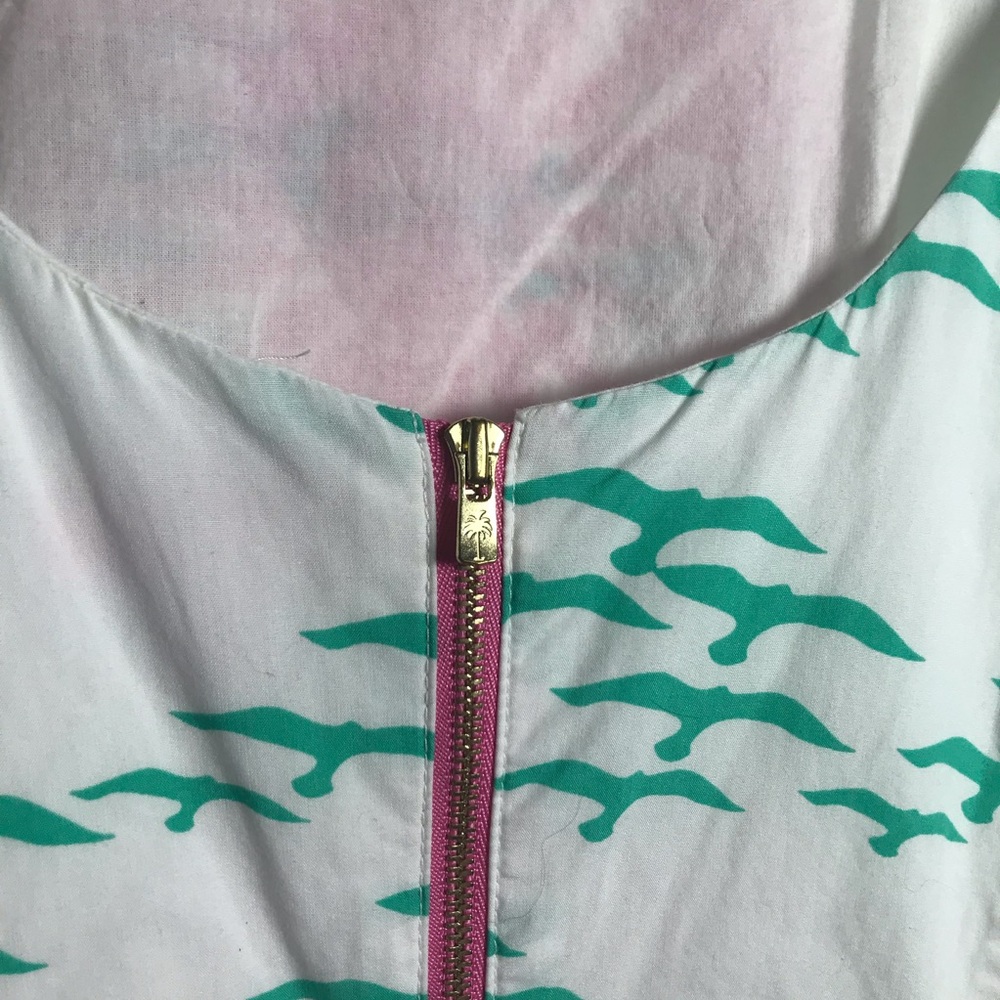 Lilly Pulitzer Embroidered Summer Delia Dress Hotty Pink Flock To Me Seagull 8 - Picture 7 of 11